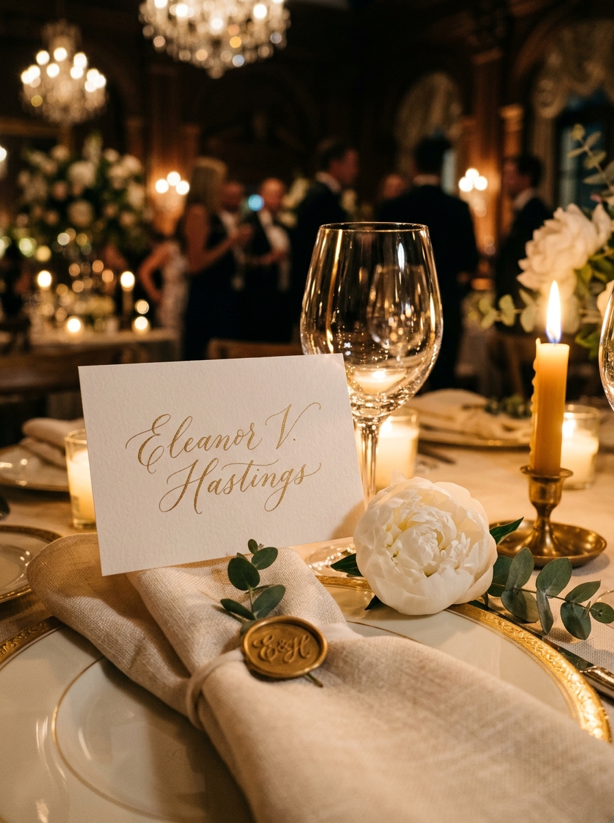 Luxury event detail — every element curated with intention